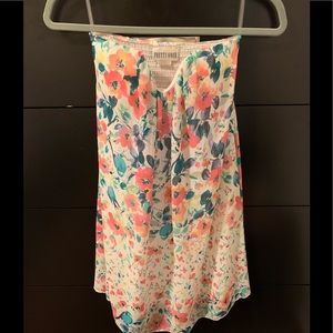 Strapless sleeveless mini dress